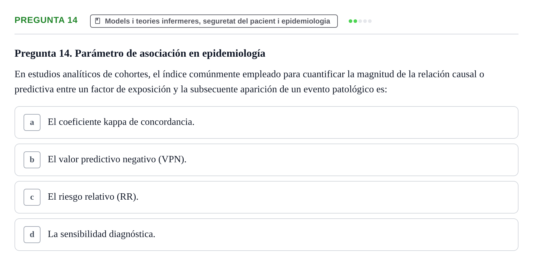 Enunciado: Pregunta 14 · bioquímica i nutrició UB Juny 2023