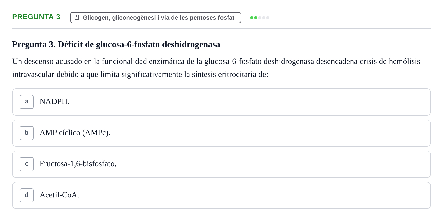 Enunciado: Pregunta 3 · bioquímica i nutrició UB Juny 2023