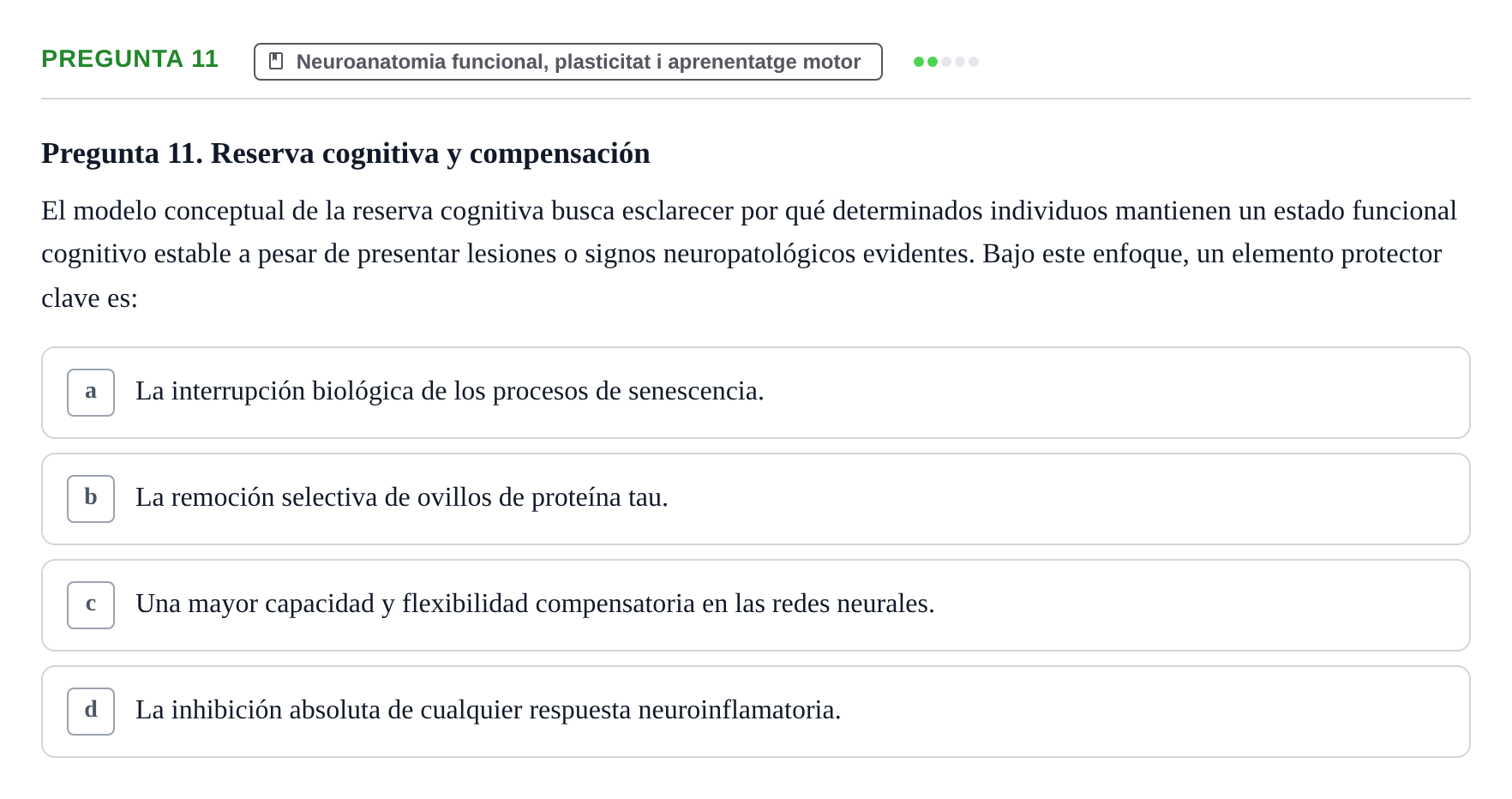 Enunciado: Pregunta 11 · bioquímica i nutrició UB 2025
