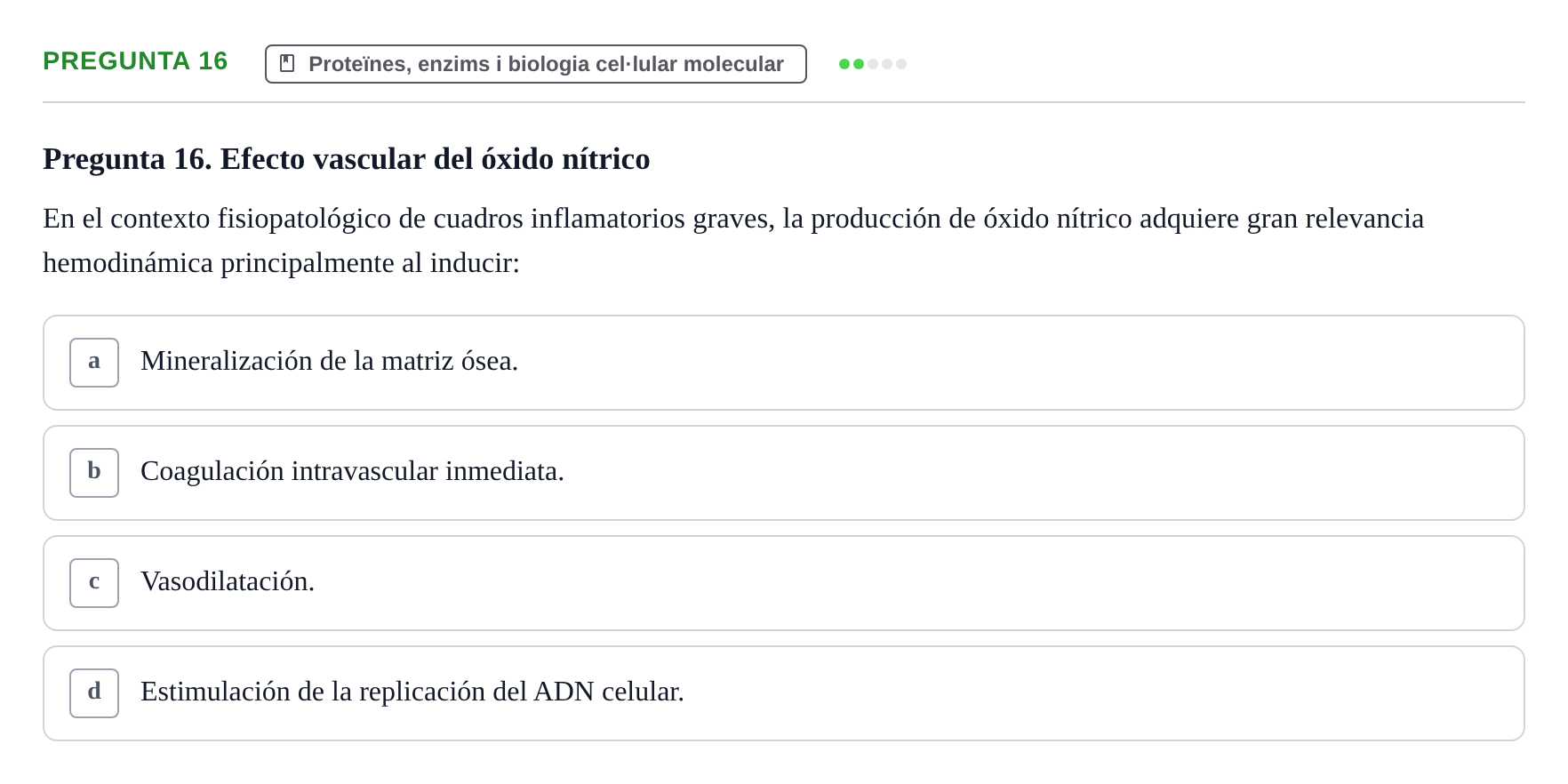 Enunciado: Pregunta 16 · bioquímica i nutrició UB 2025