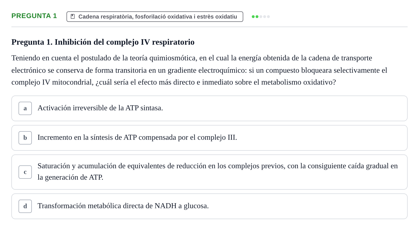 Enunciado: Pregunta 1 · bioquímica i nutrició UB 2025