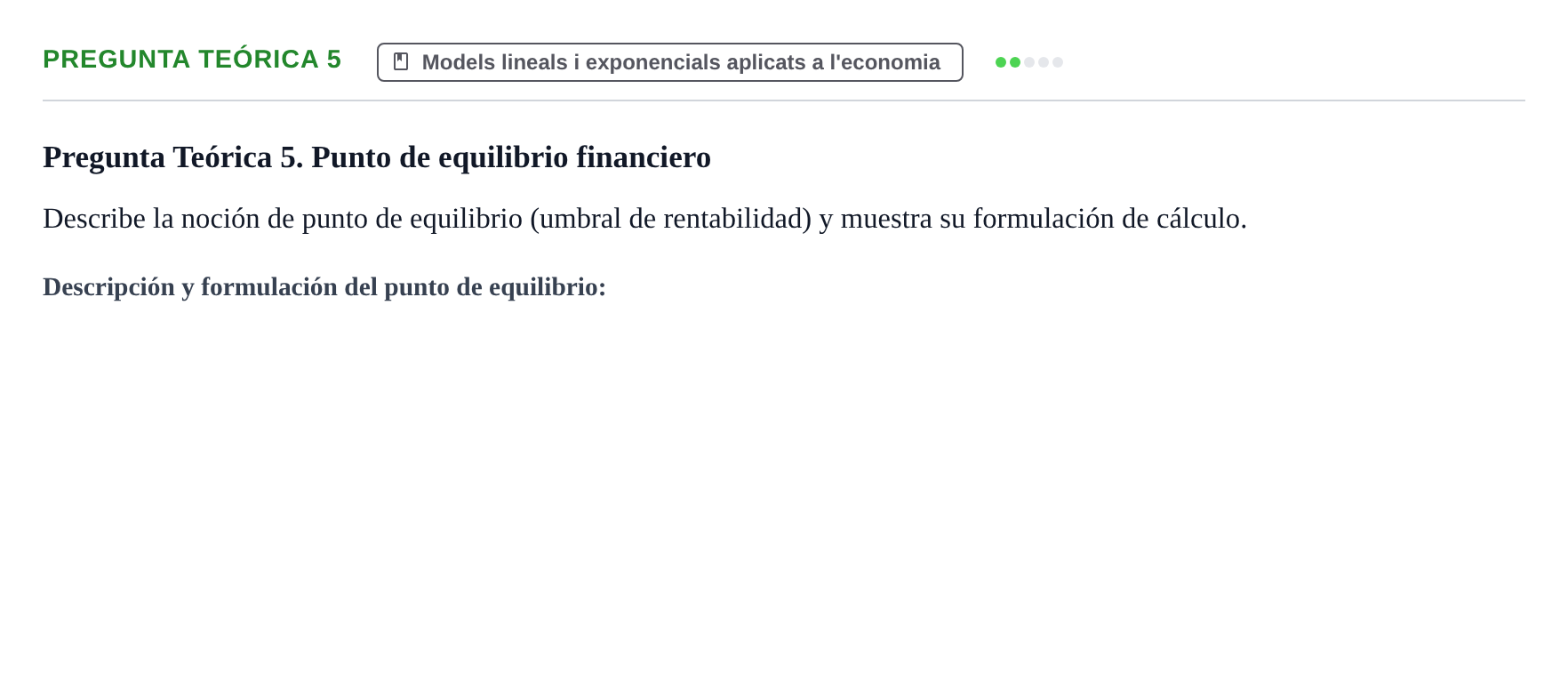 Enunciado: Pregunta Teórica 5