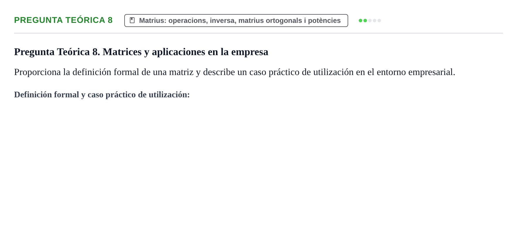 Enunciado: Pregunta Teórica 8