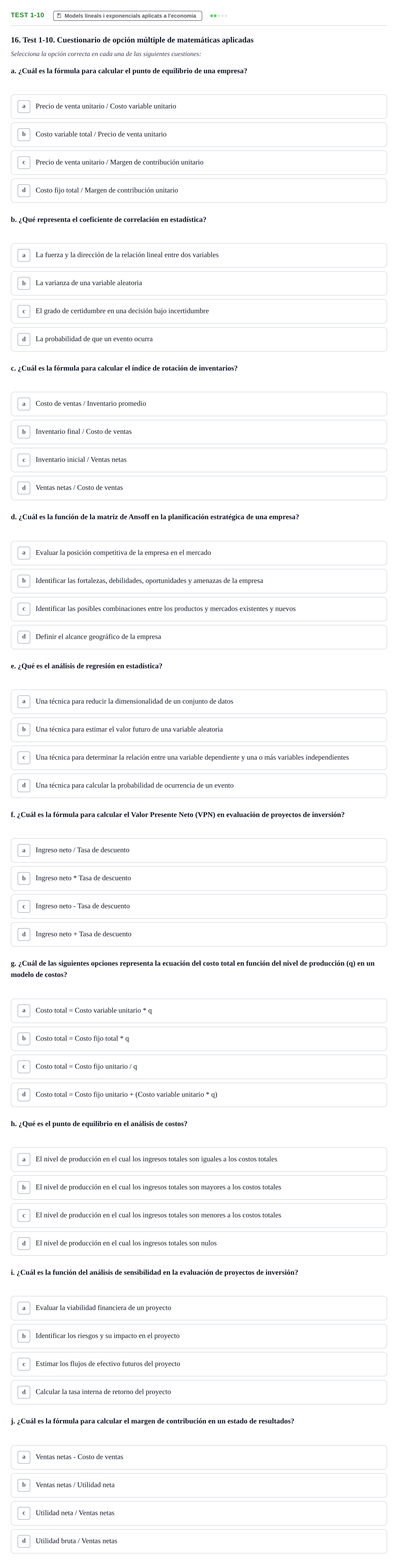 Enunciado: Test 1-10