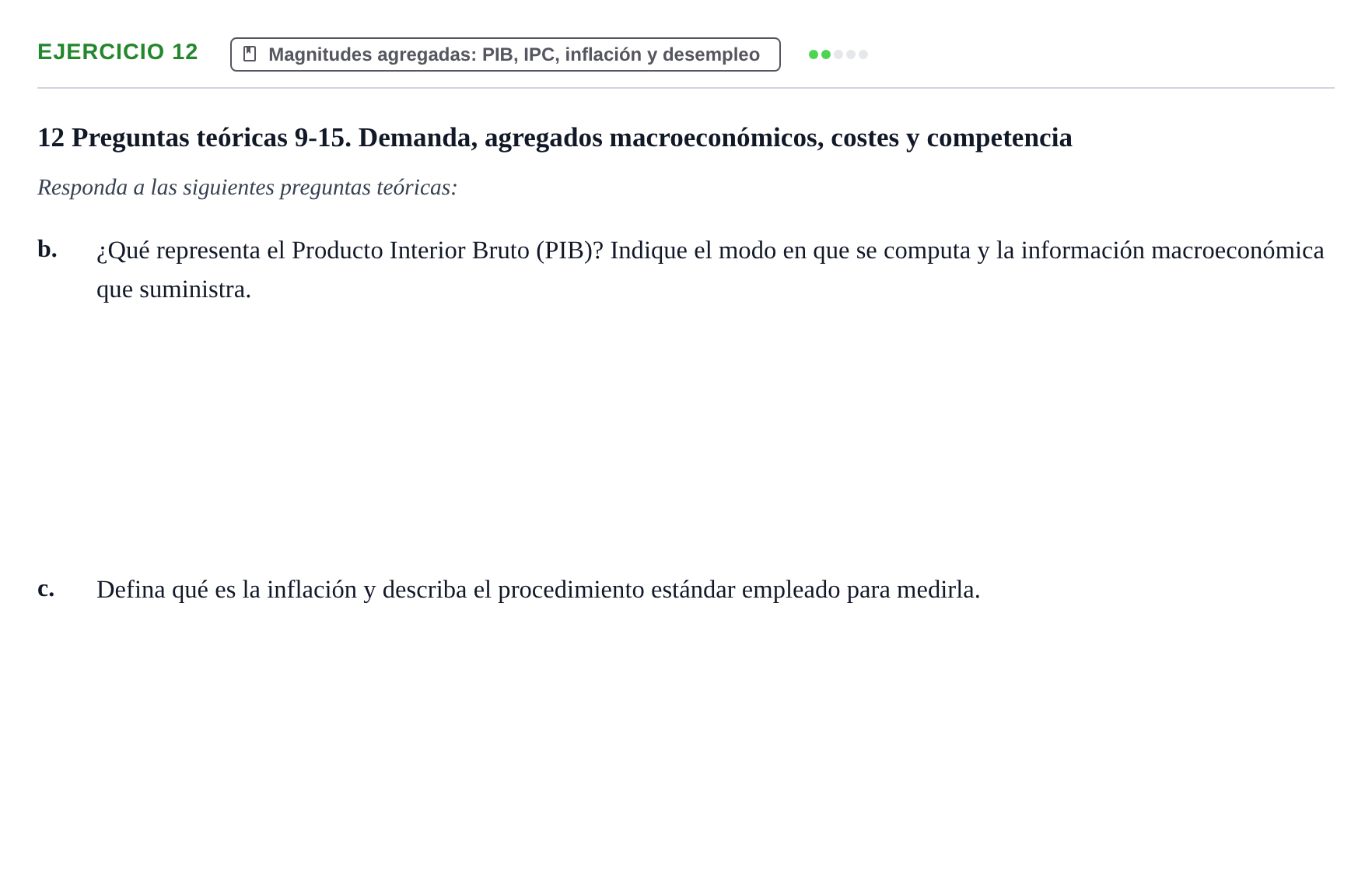 Enunciado: 12 - Magnitudes agregadas: PIB, IPC, inflación y…
