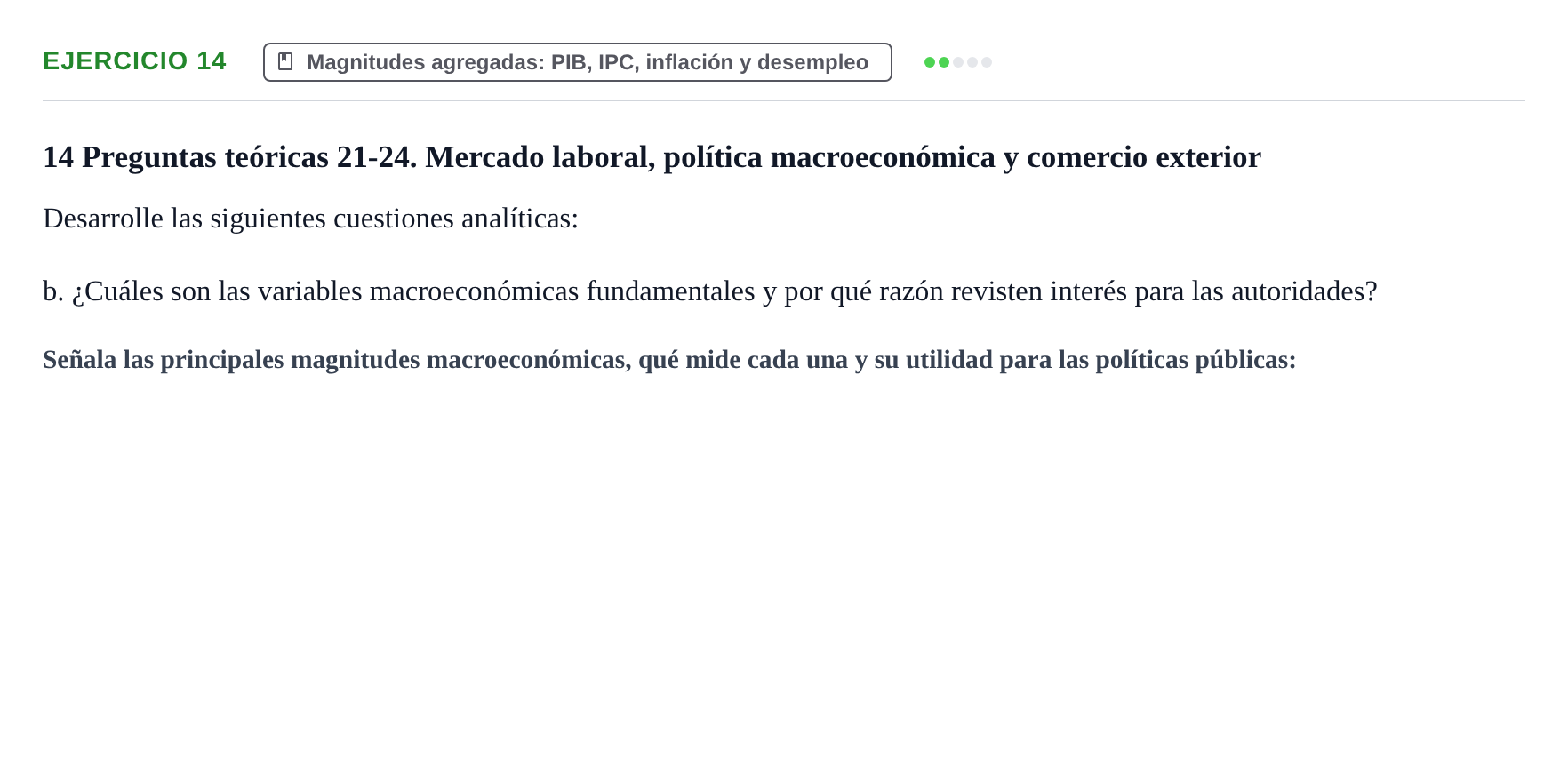 Enunciado: 14 - Magnitudes agregadas: PIB, IPC, inflación y…
