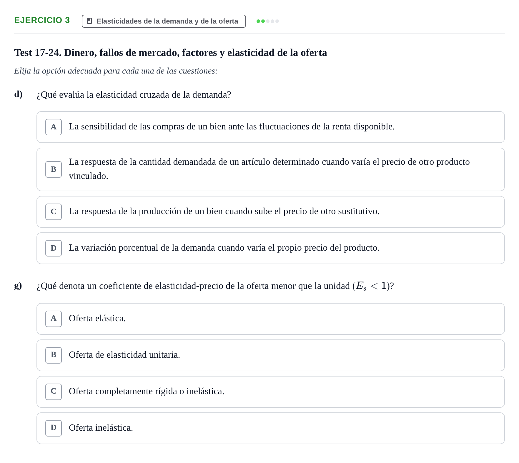 Enunciado: 3 - Elasticidades de la demanda y de la oferta