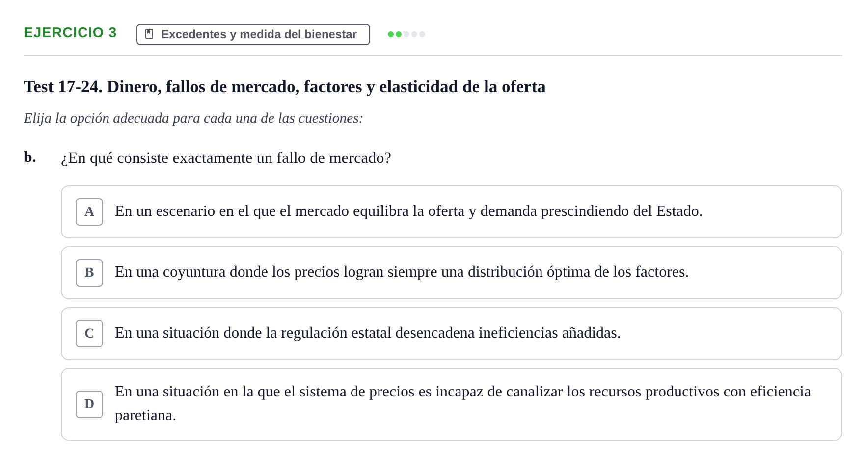 Enunciado: 3 - Excedentes y medida del bienestar