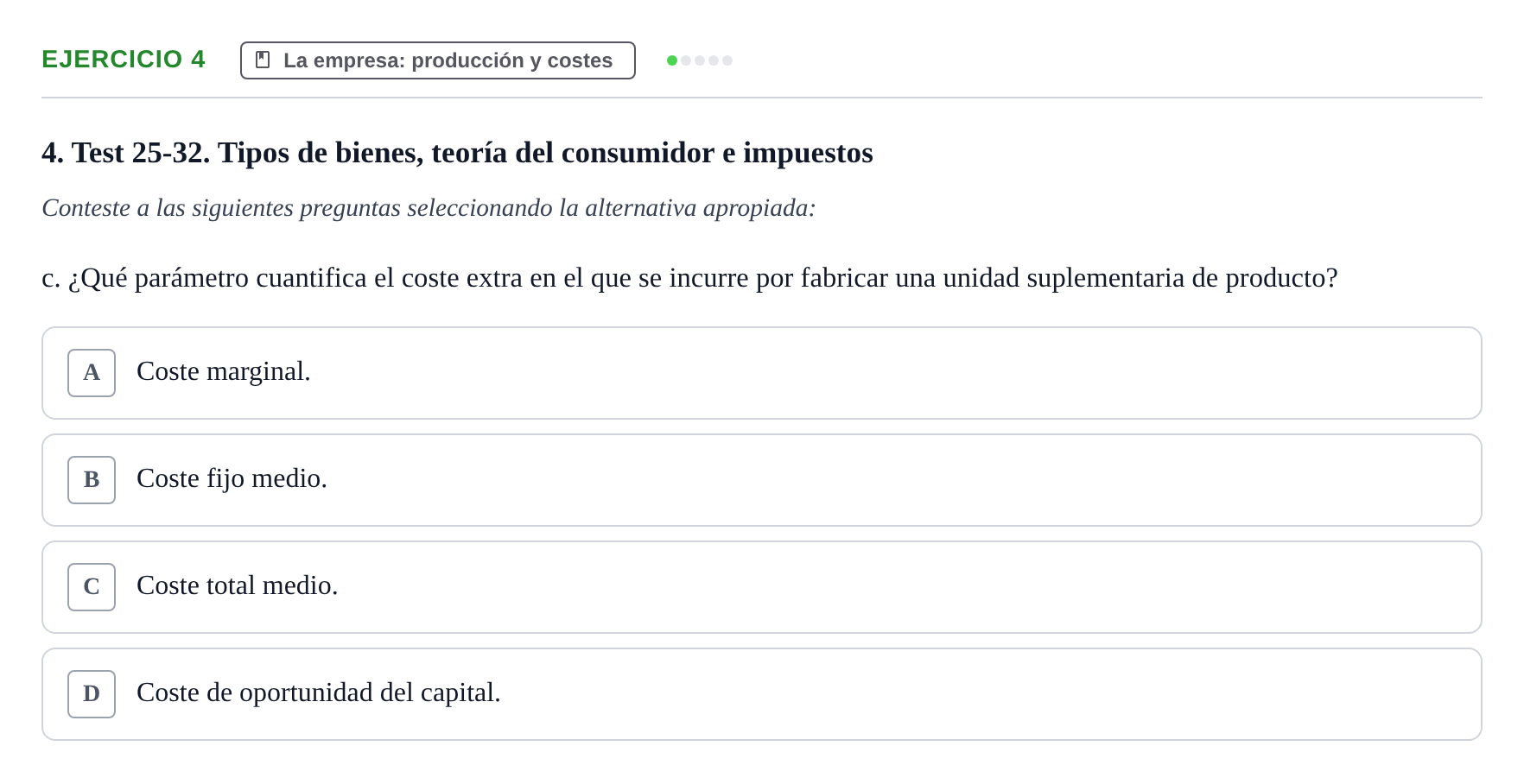 Enunciado: 4 - La empresa: producción y costes
