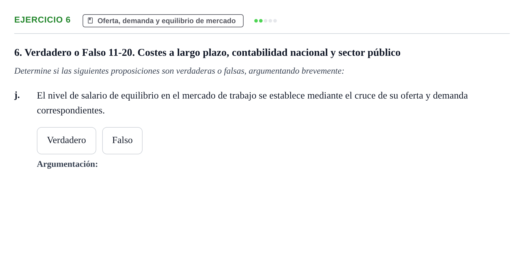 Enunciado: 6 - Oferta, demanda y equilibrio de mercado