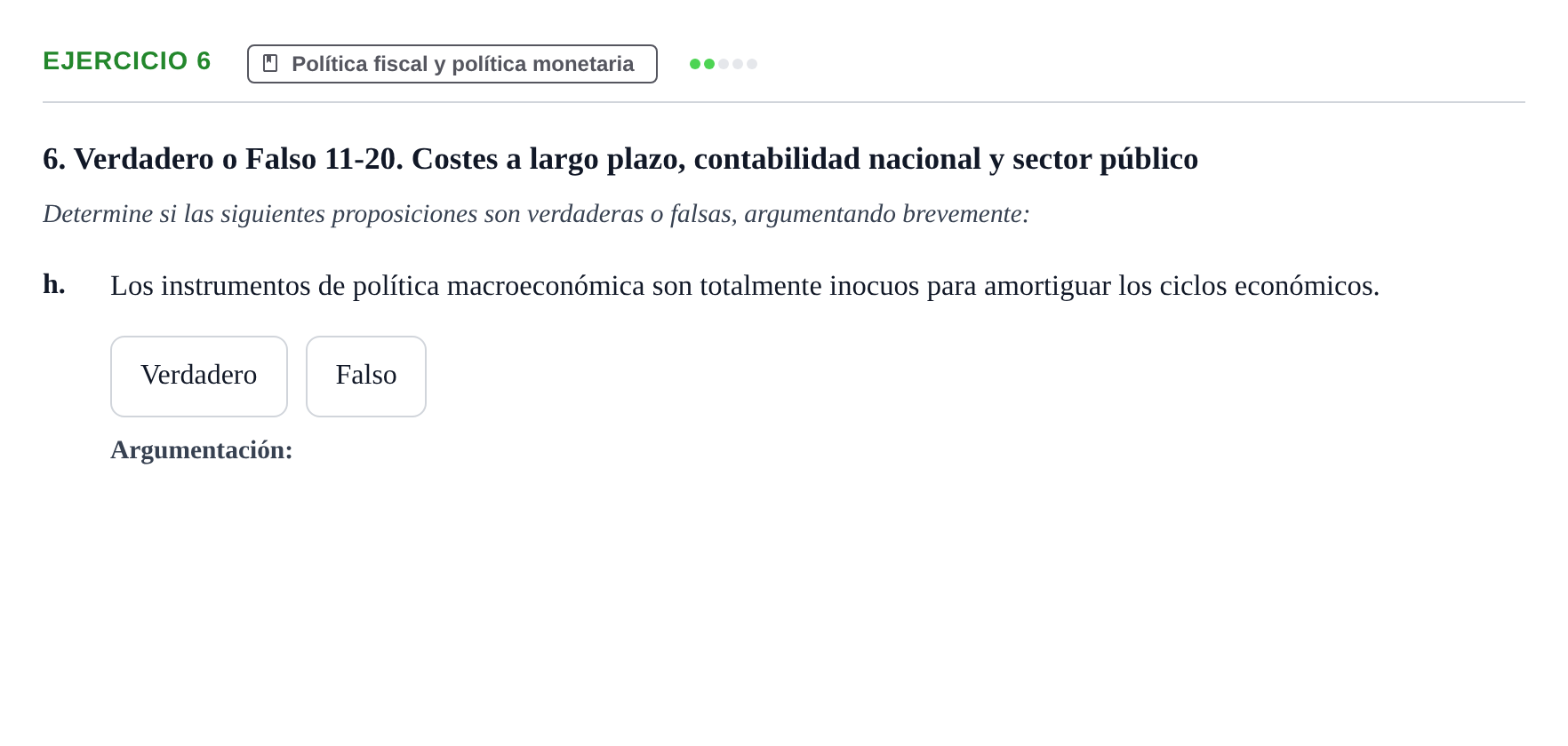 Enunciado: 6 - Política fiscal y política monetaria
