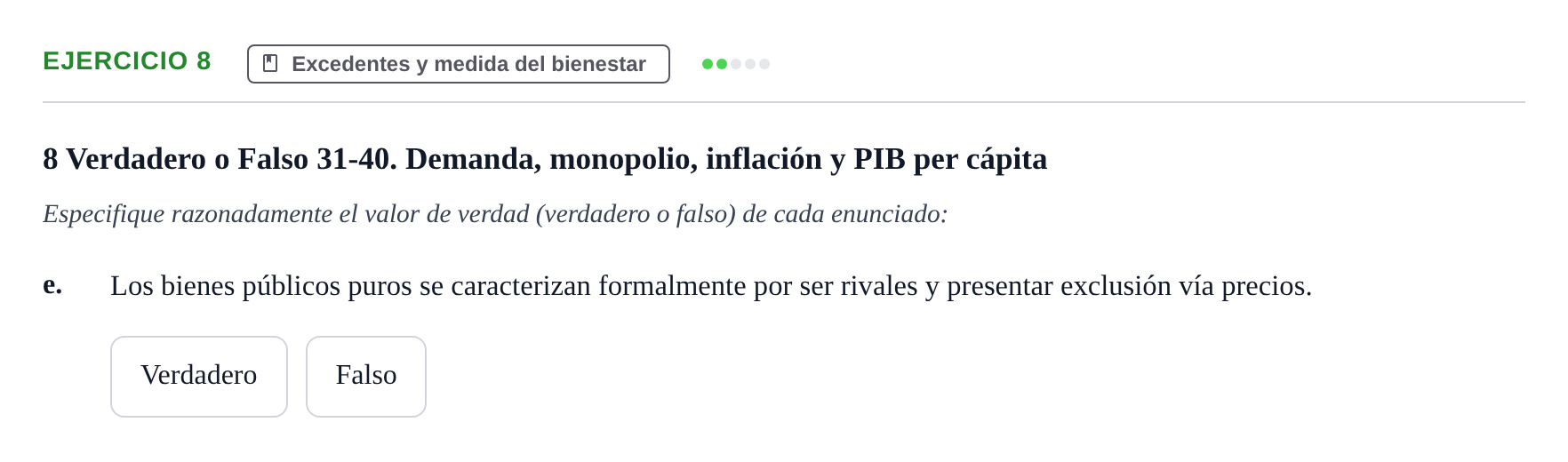 Enunciado: 8 - Excedentes y medida del bienestar