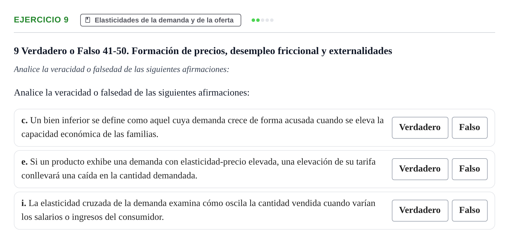 Enunciado: 9 - Elasticidades de la demanda y de la oferta