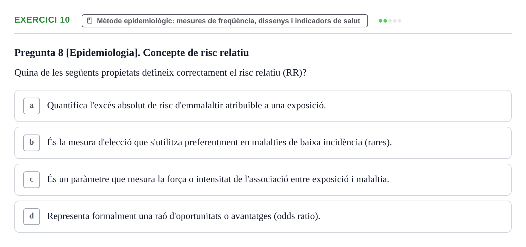 Enunciado: Problema 10 · instruments dels estudis de la salut UB Examen d'Epidemiologia i Demografia Sanitària