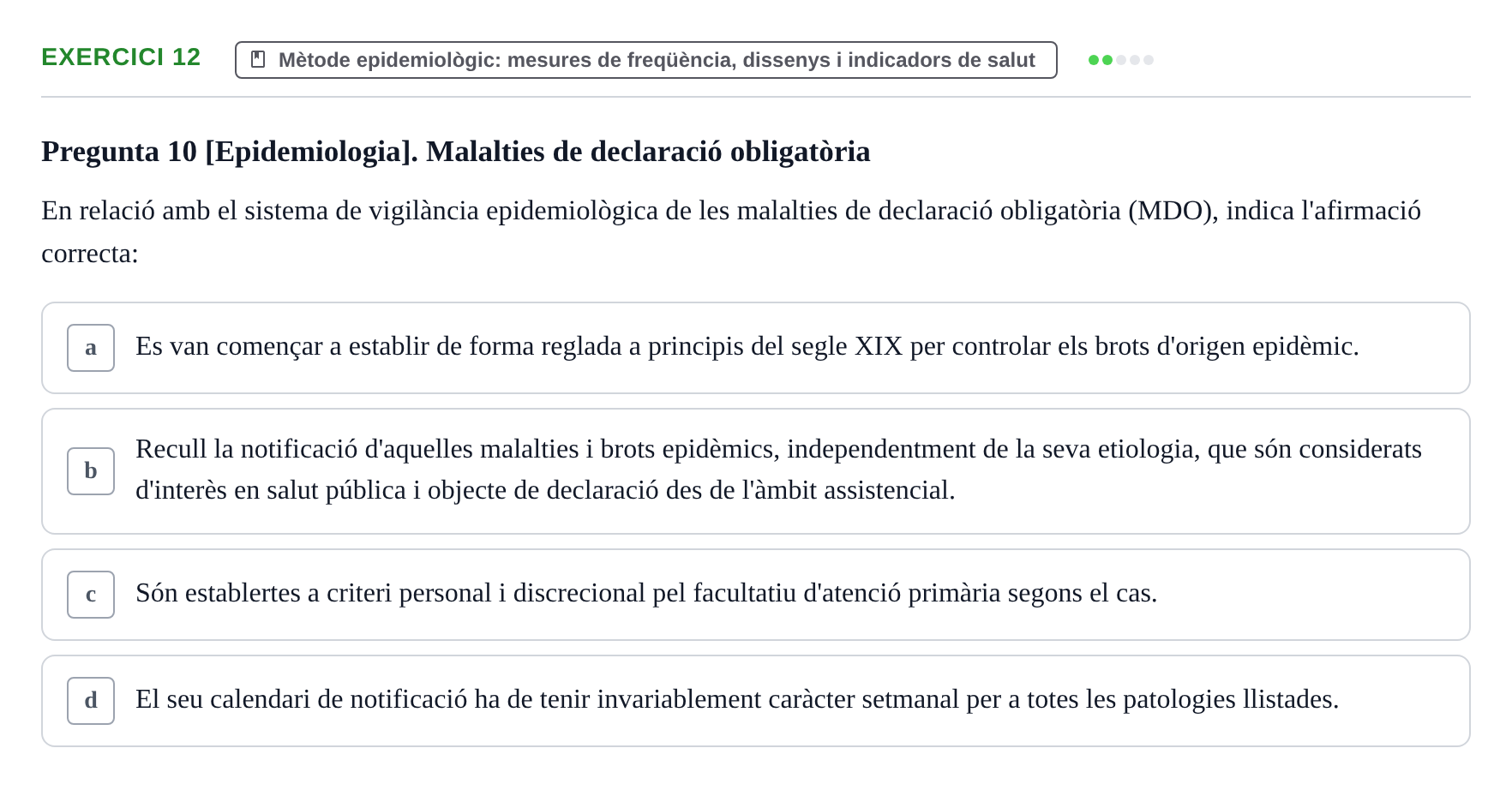 Enunciado: Problema 12 · instruments dels estudis de la salut UB Examen d'Epidemiologia i Demografia Sanitària