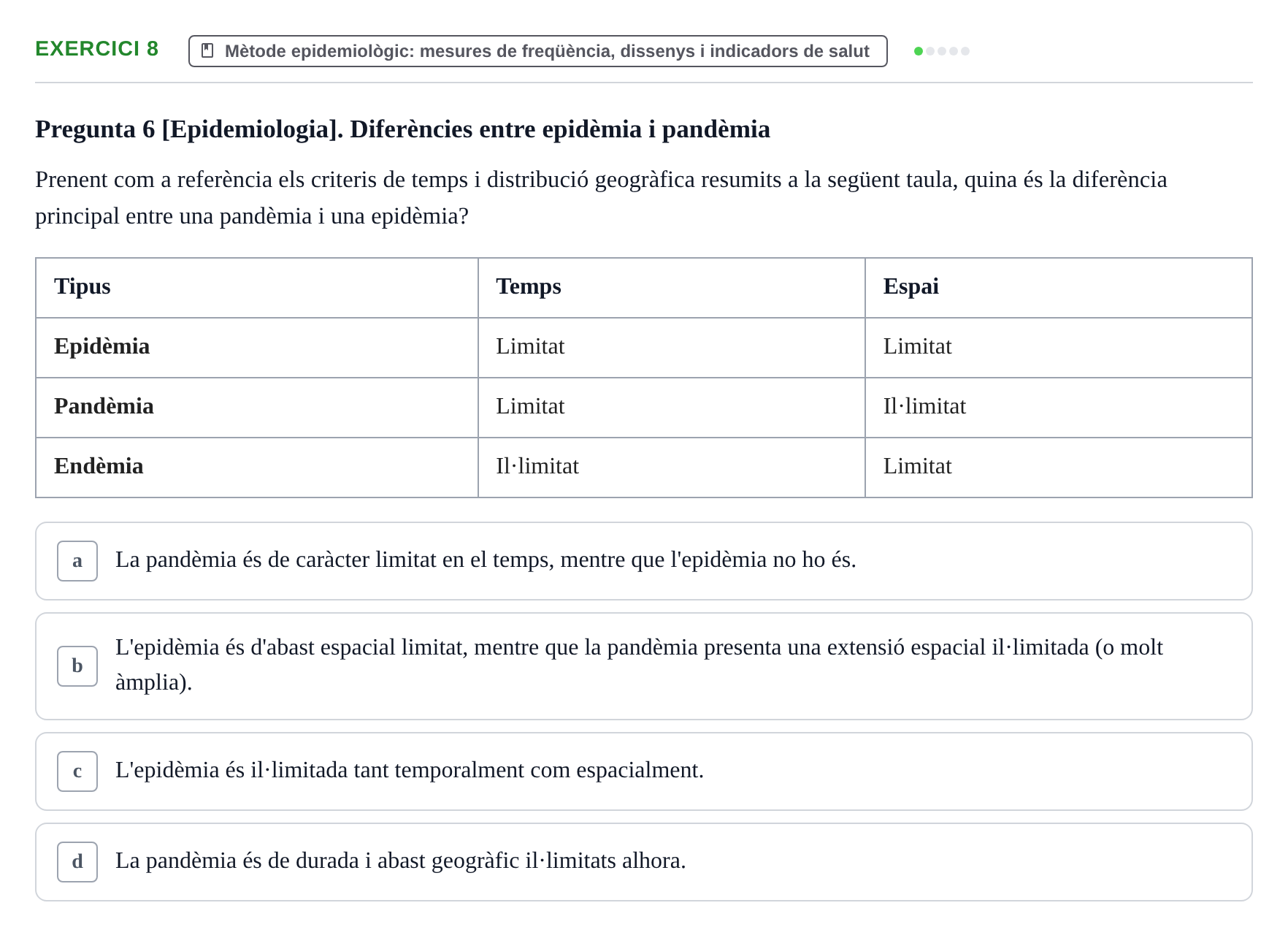 Enunciado: Problema 8 · instruments dels estudis de la salut UB Examen d'Epidemiologia i Demografia Sanitària