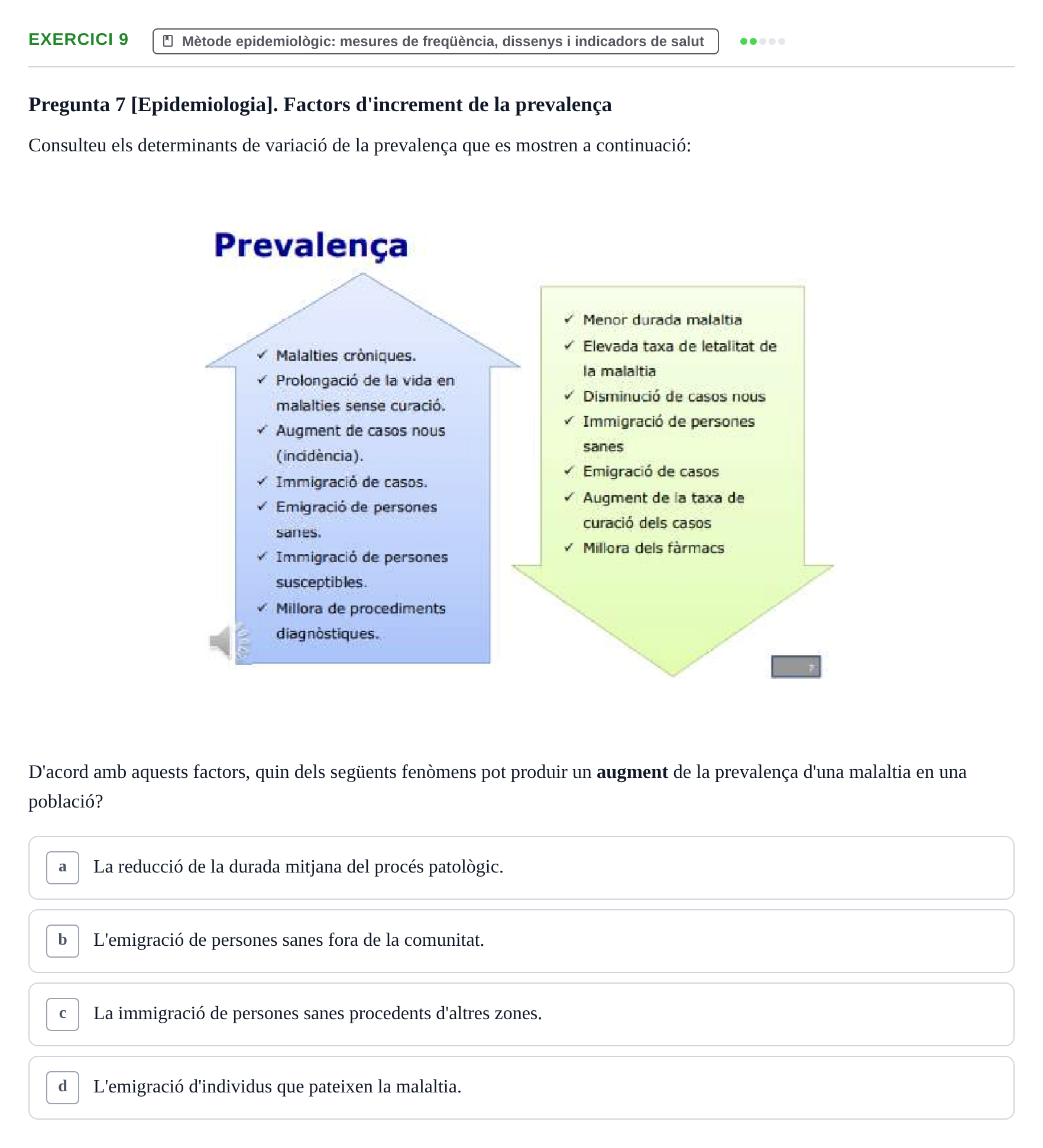 Enunciado: Problema 9 · instruments dels estudis de la salut UB Examen d'Epidemiologia i Demografia Sanitària