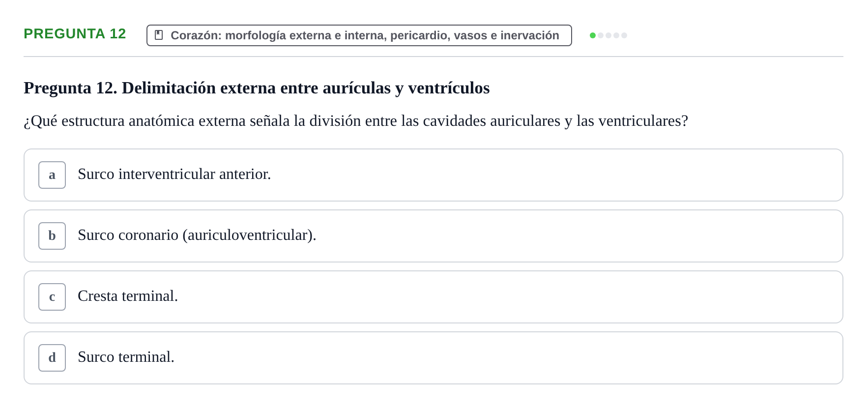 Enunciado: Pregunta 12