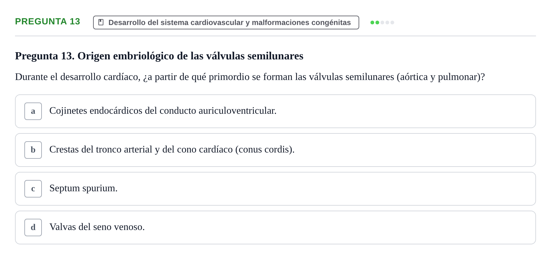 Enunciado: Pregunta 13