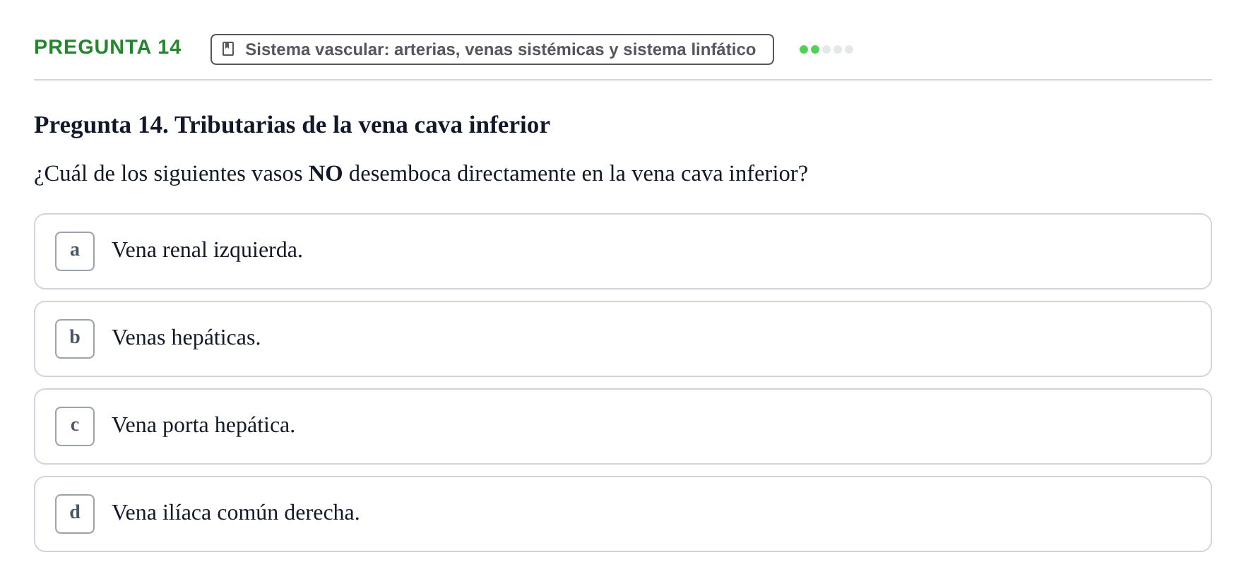 Enunciado: Pregunta 14