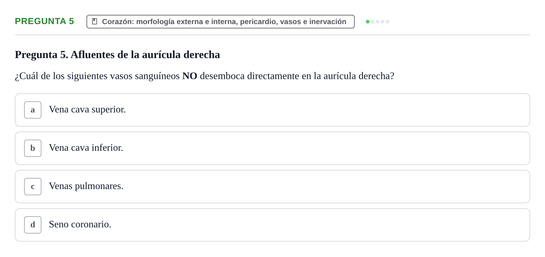 Enunciado: Pregunta 5