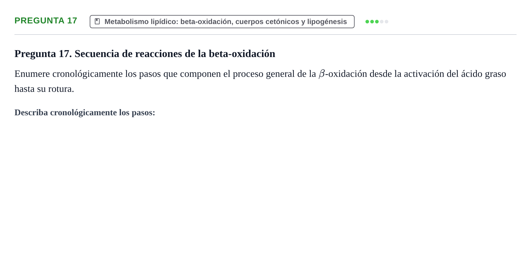 Enunciado: Pregunta 17