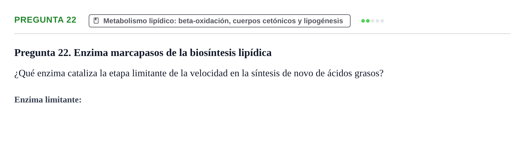 Enunciado: Pregunta 22