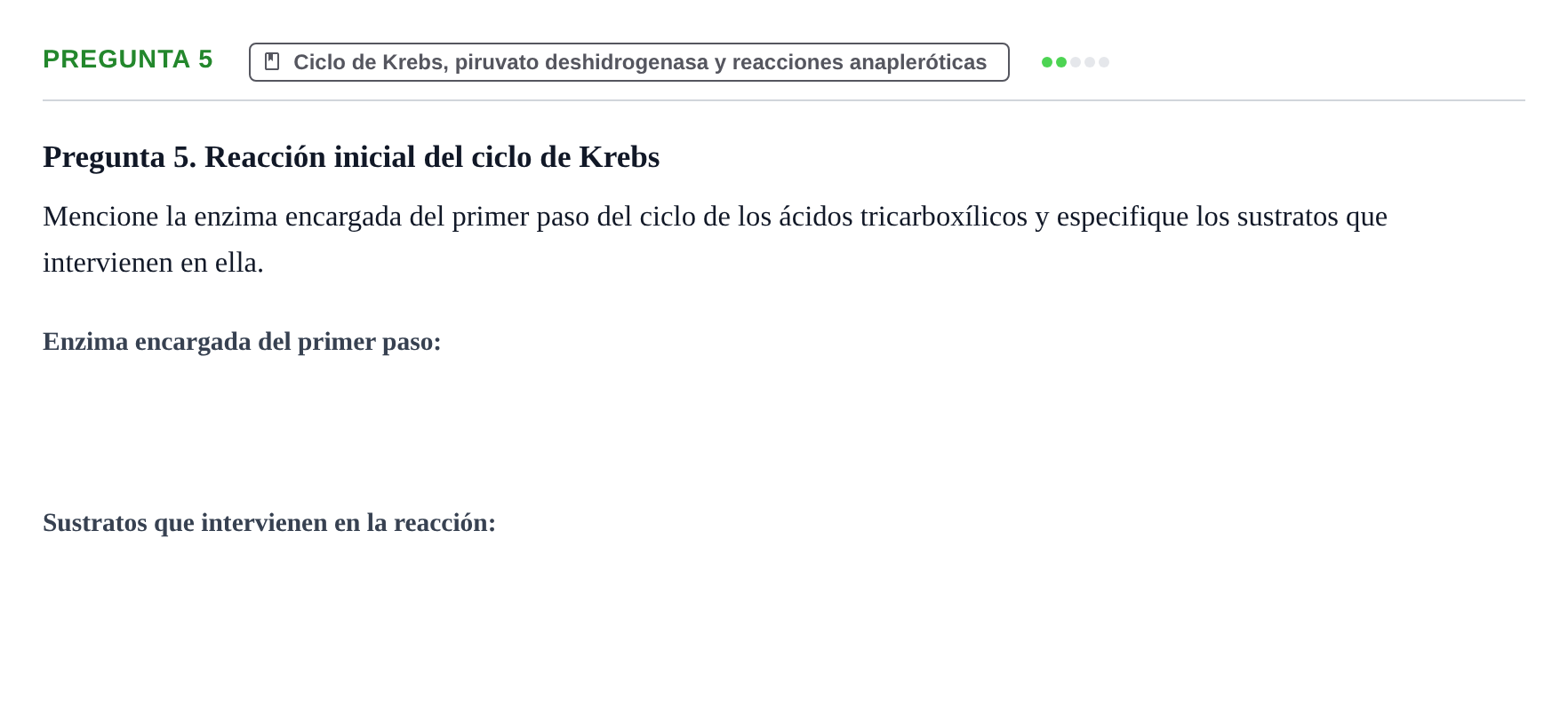 Enunciado: Pregunta 5