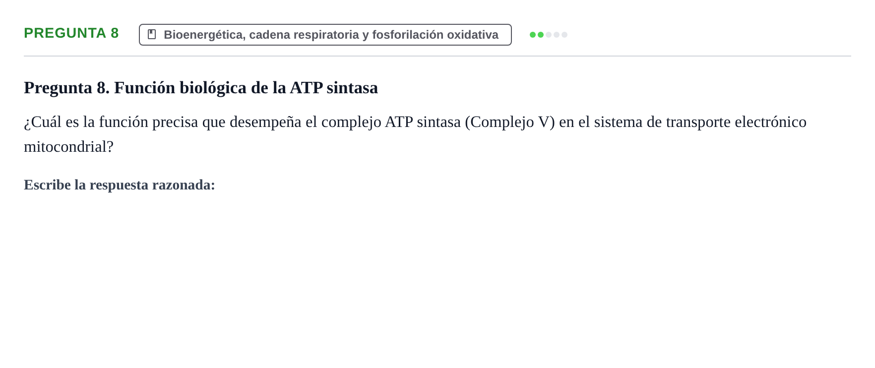 Enunciado: Pregunta 8