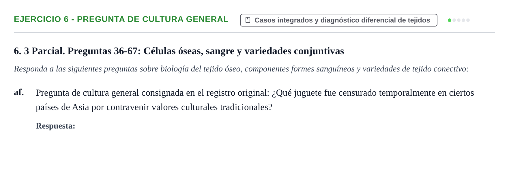 Enunciado: 6 - Pregunta de cultura general