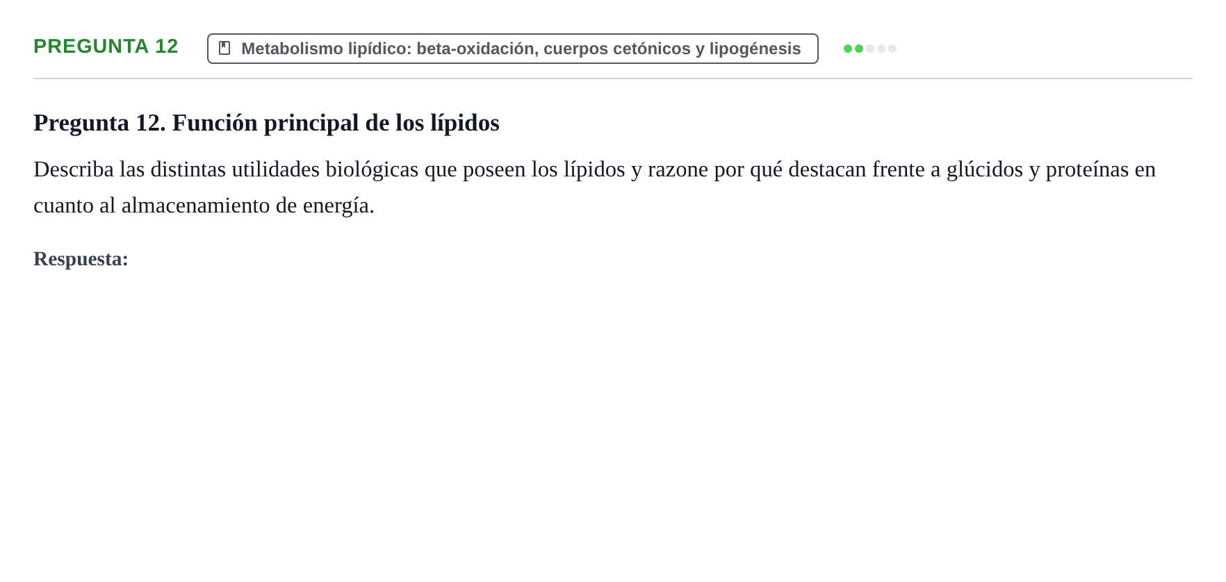 Enunciado: Pregunta 12