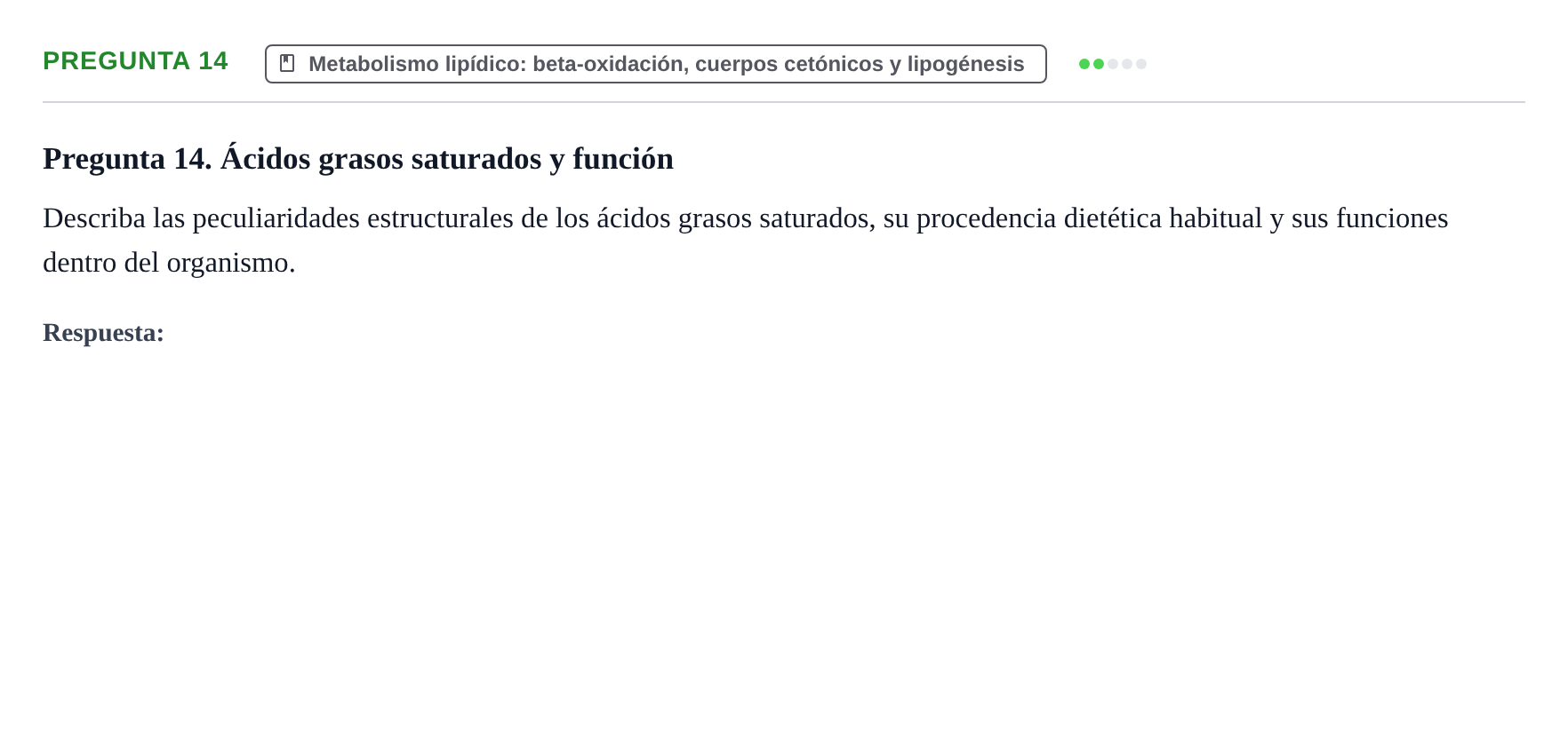 Enunciado: Pregunta 14
