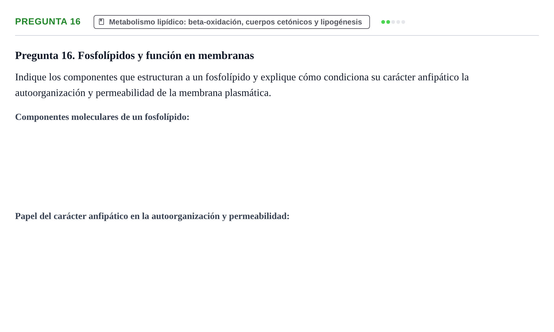 Enunciado: Pregunta 16