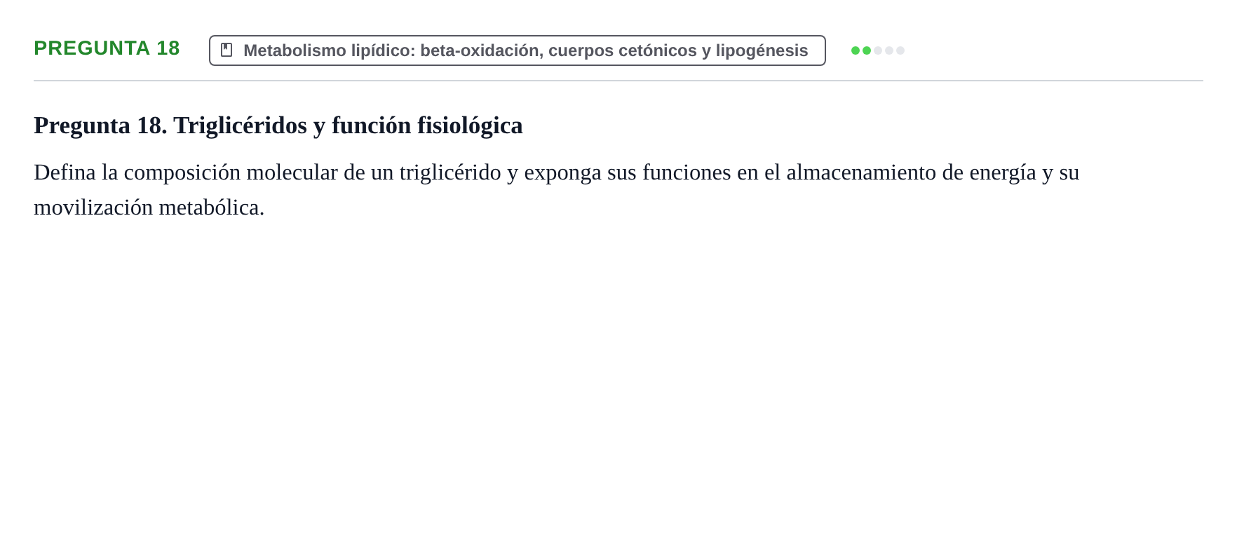 Enunciado: Pregunta 18