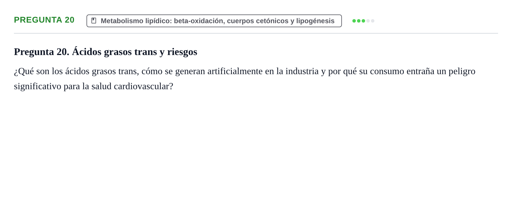 Enunciado: Pregunta 20