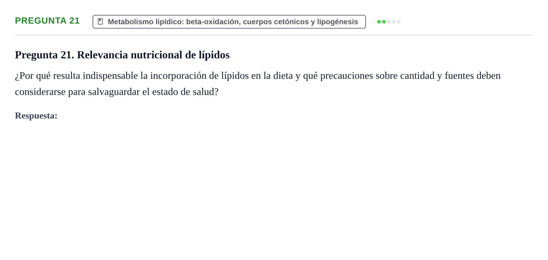 Enunciado: Pregunta 21