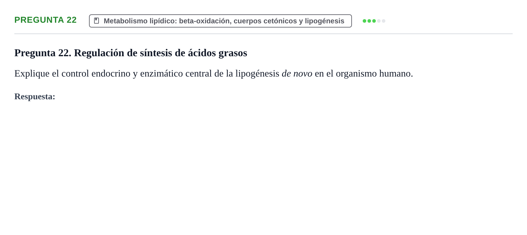 Enunciado: Pregunta 22