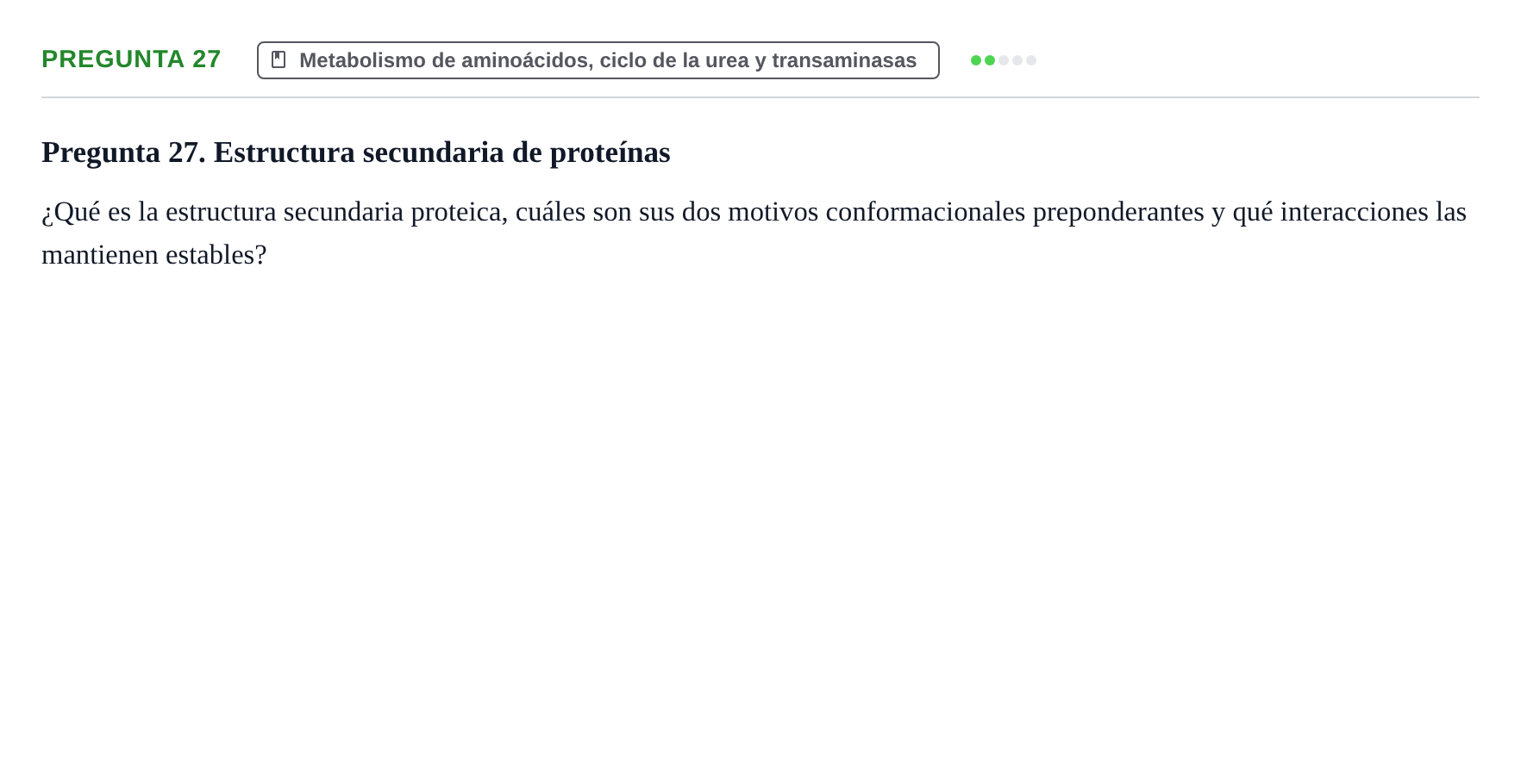 Enunciado: Pregunta 27