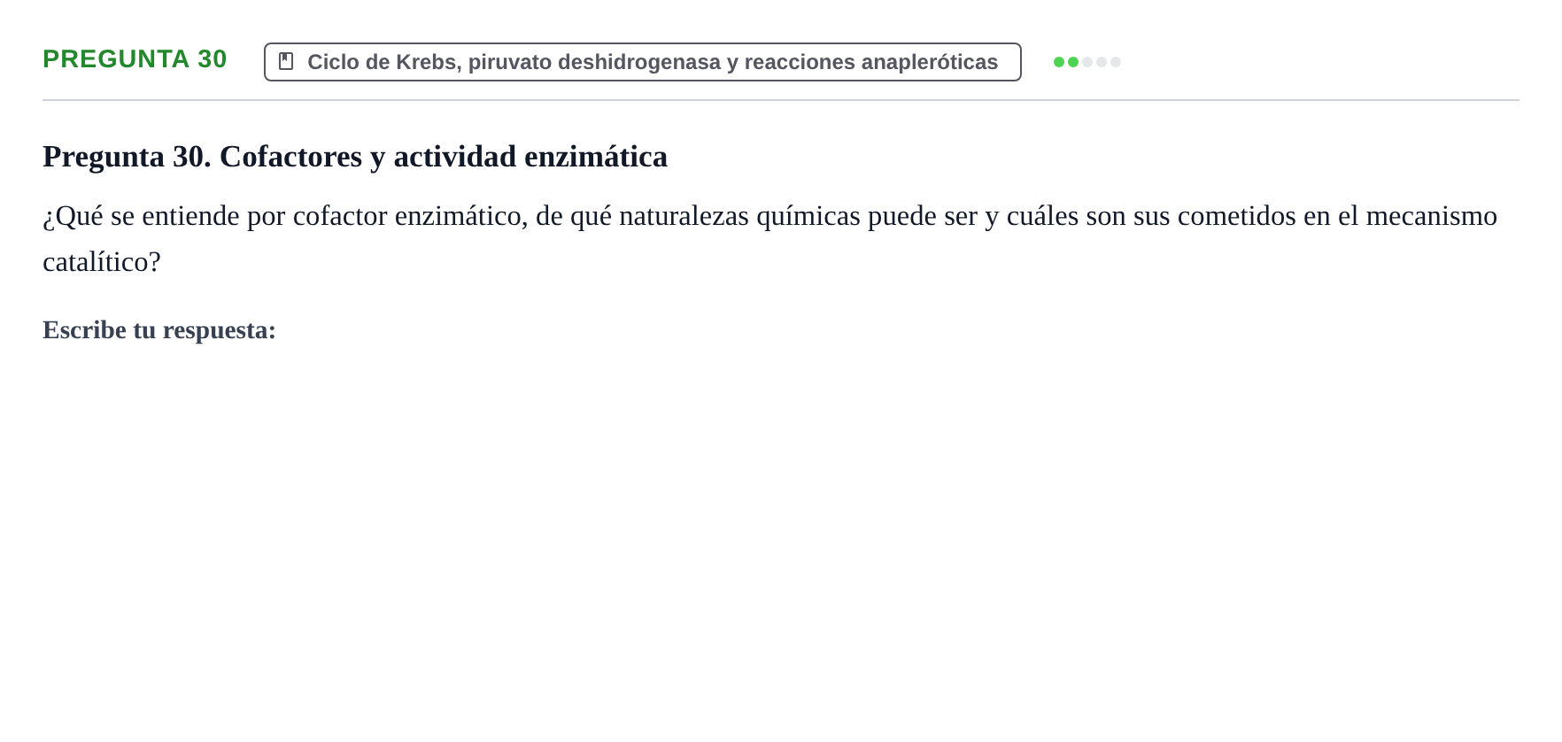 Enunciado: Pregunta 30