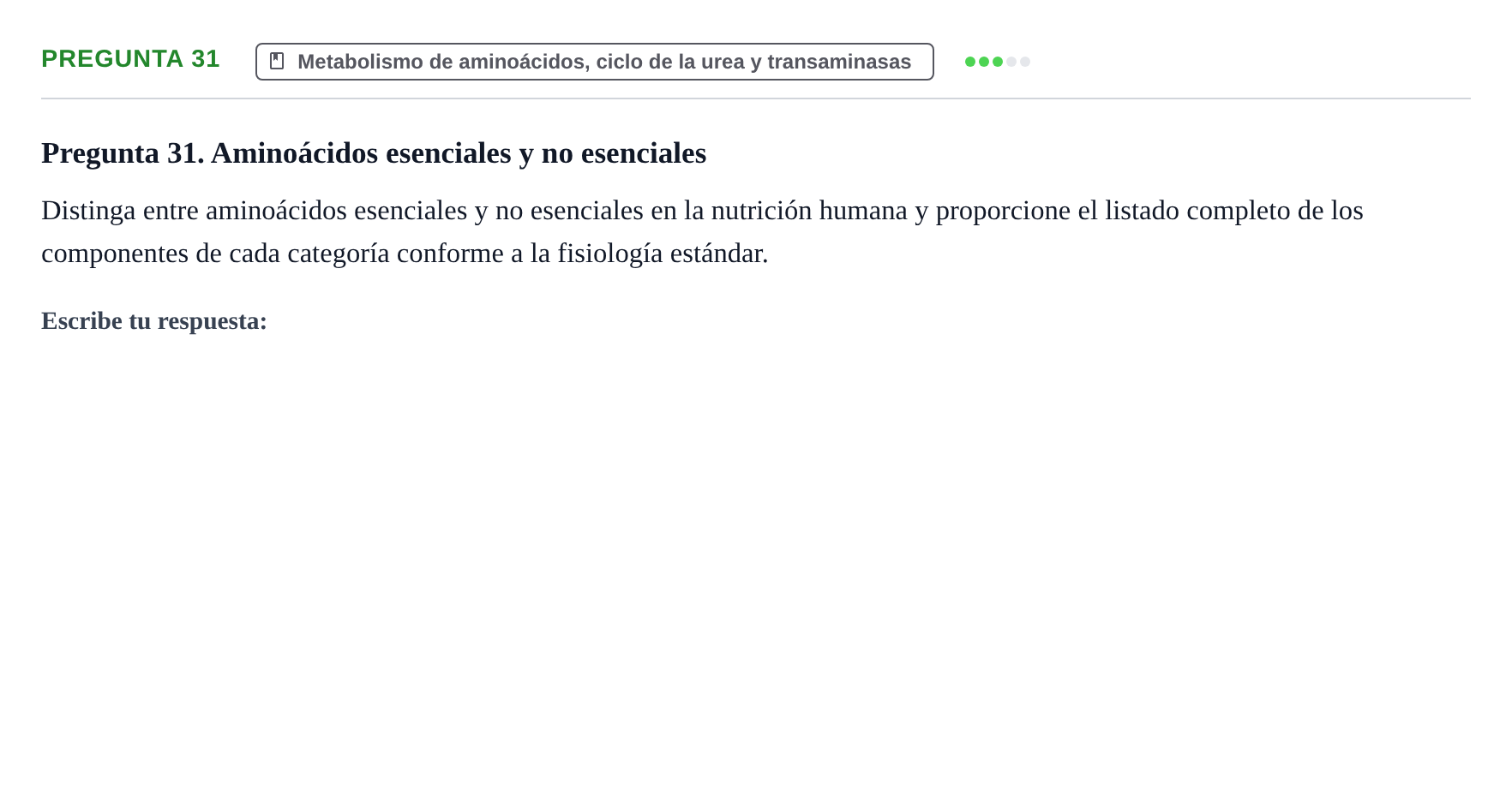 Enunciado: Pregunta 31
