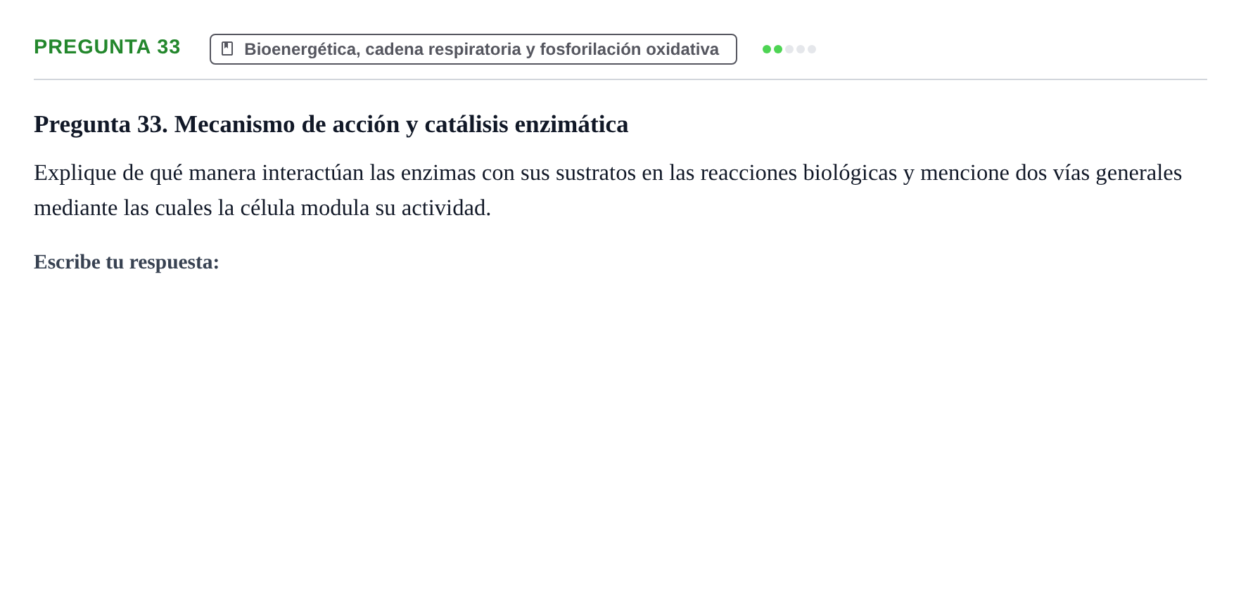 Enunciado: Pregunta 33