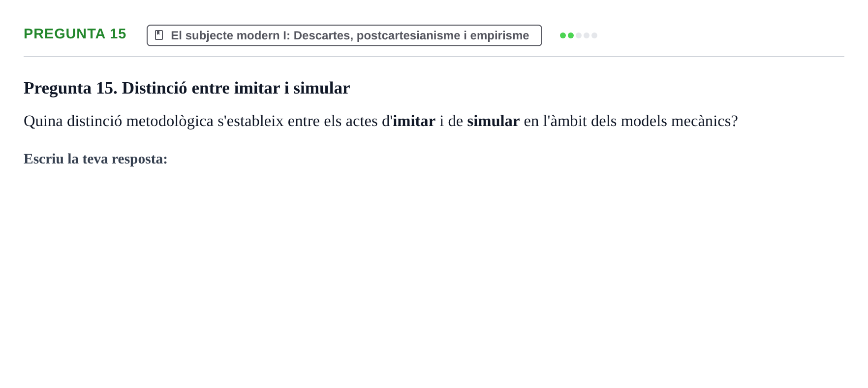 Enunciado: Pregunta 15