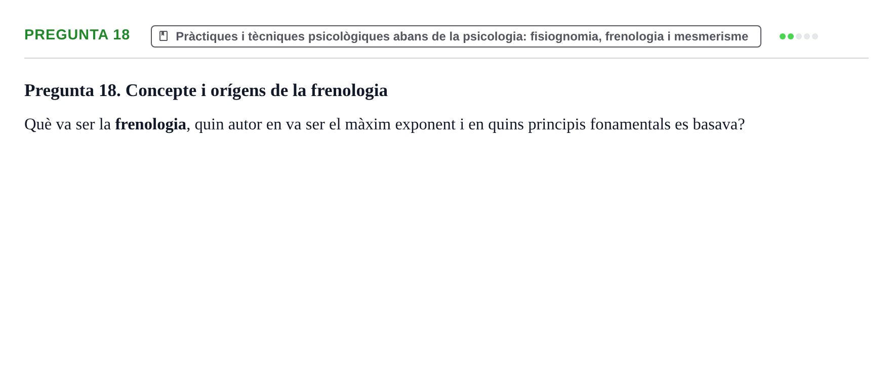Enunciado: Pregunta 18
