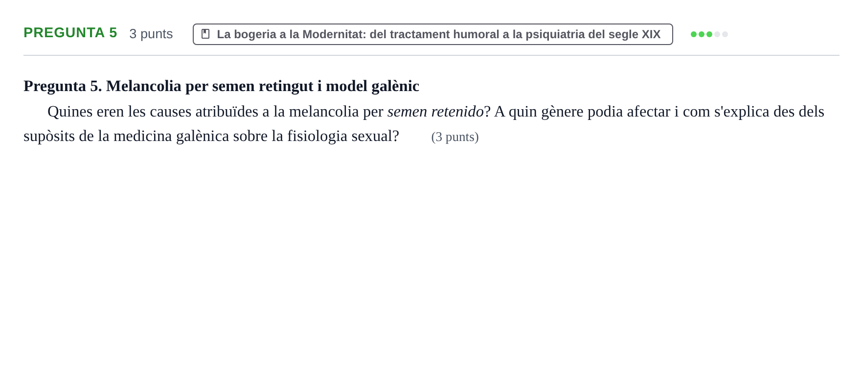 Enunciado: Pregunta 5