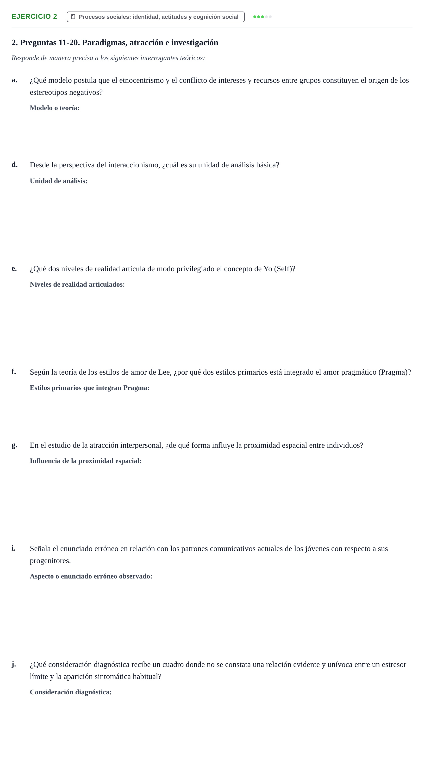 Enunciado: 2 - Procesos sociales