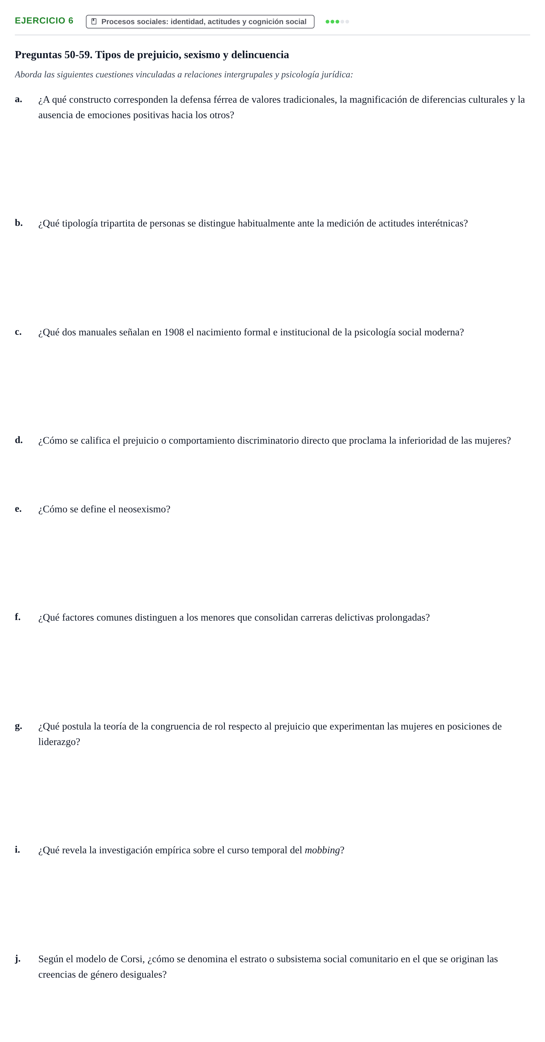 Enunciado: 6 - Procesos sociales
