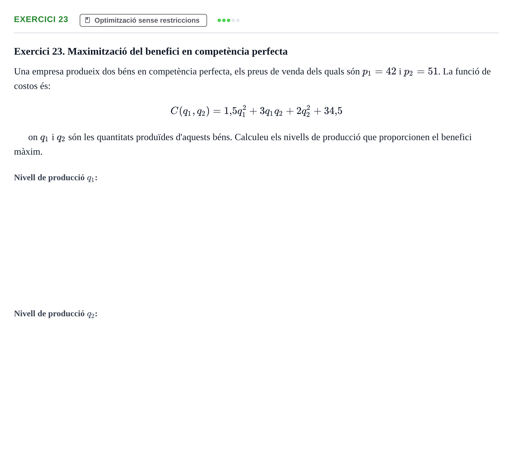 Enunciado: Exercici 23