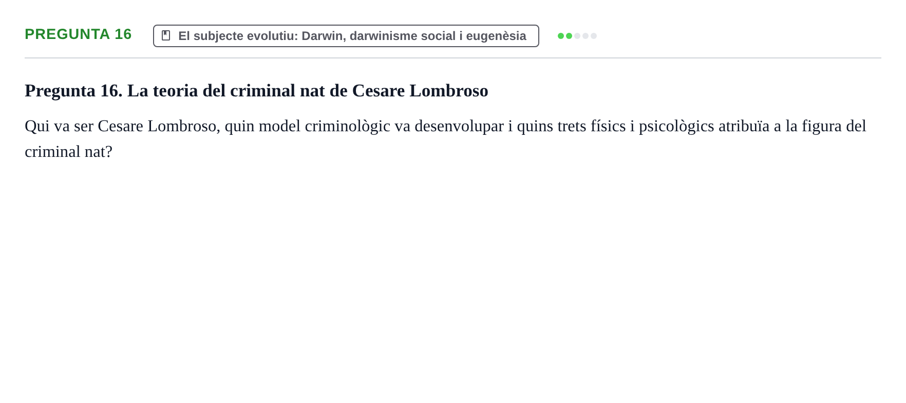 Enunciado: Pregunta 16