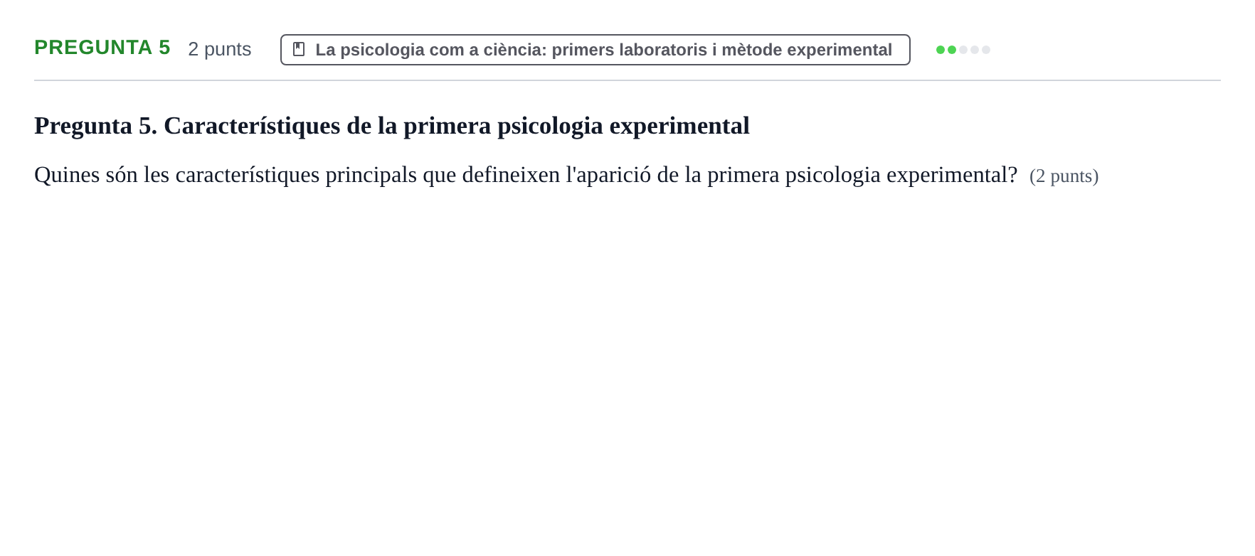 Enunciado: Pregunta 5