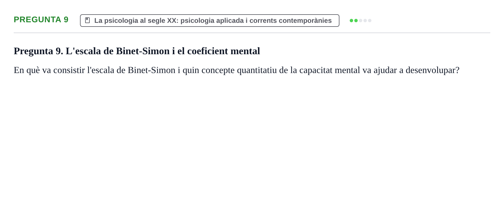 Enunciado: Pregunta 9